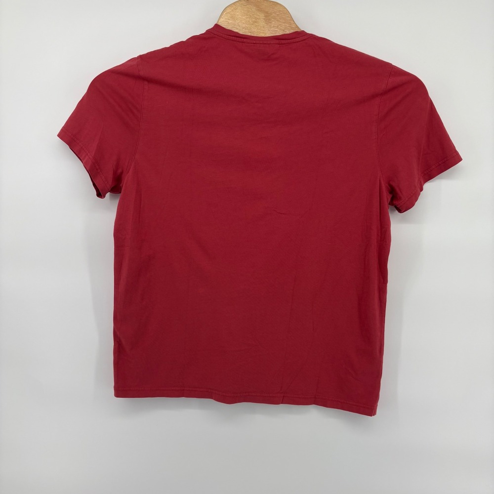 Michael Kors Mens V Neck T Shirt Red Short Sleeve Casual‎ Top Size L - Picture 4 of 5